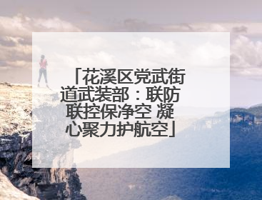 花溪区党武街道武装部：联防联控保净空 凝心聚力护航空
