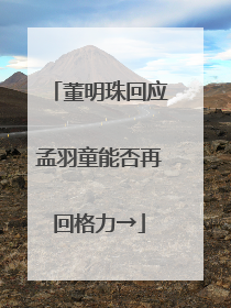董明珠回应孟羽童能否再回格力→