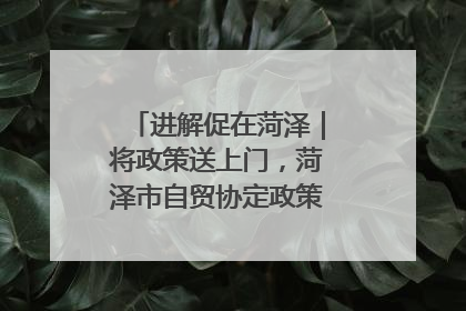 进解促在菏泽｜将政策送上门，菏泽市自贸协定政策专题宣讲会召开