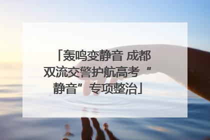 轰鸣变静音 成都双流交警护航高考“静音”专项整治