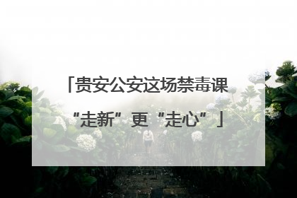 贵安公安这场禁毒课“走新”更“走心”
