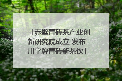 赤壁青砖茶产业创新研究院成立 发布川字牌青砖新茶饮