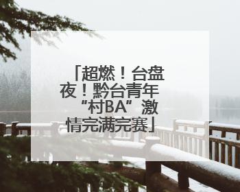 超燃！台盘夜！黔台青年“村BA”激情完满完赛