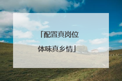 配置真岗位 体味真乡情