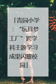 青园小学：“玩具梦工厂”跨学科主题学习成果闪耀校园