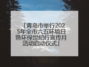 青岛市举行2025年全市六五环境日暨环保世纪行宣传月活动启动仪式