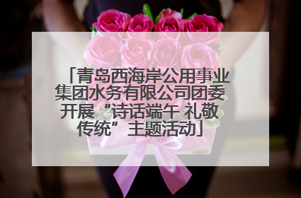 青岛西海岸公用事业集团水务有限公司团委开展“诗话端午 礼敬传统”主题活动