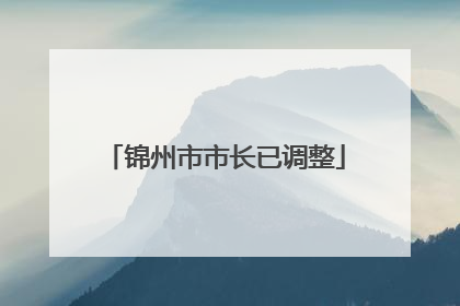 锦州市市长已调整