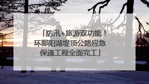防汛+旅游双功能！环鄱阳湖堤顶公路应急保通工程全面完工