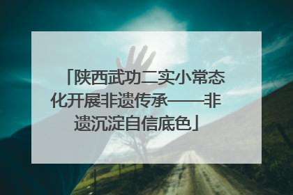 陕西武功二实小常态化开展非遗传承——非遗沉淀自信底色