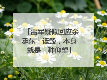 雷军疑似回应余承东：诋毁，本身就是一种仰望