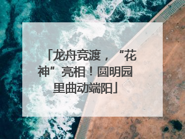 龙舟竞渡，“花神”亮相！圆明园里曲动端阳