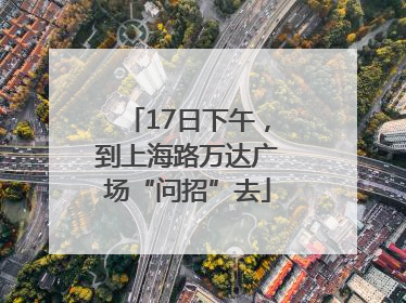 17日下午，到上海路万达广场“问招”去
