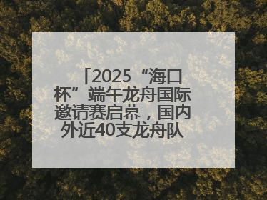 2025“海口杯”端午龙舟国际邀请赛启幕，国内外近40支龙舟队竞逐海甸溪