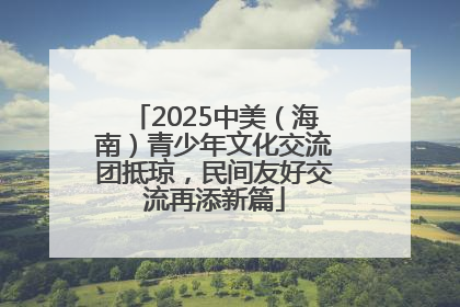 2025中美（海南）青少年文化交流团抵琼，民间友好交流再添新篇