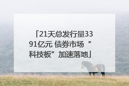 21天总发行量3391亿元 债券市场“科技板”加速落地