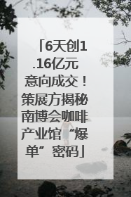 6天创1.16亿元意向成交！策展方揭秘南博会咖啡产业馆“爆单”密码