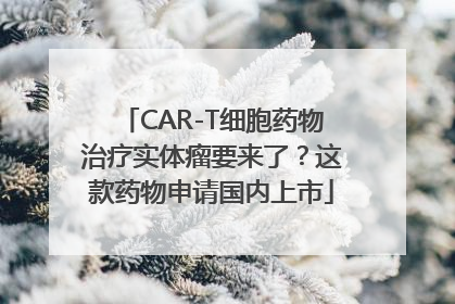 CAR-T细胞药物治疗实体瘤要来了？这款药物申请国内上市