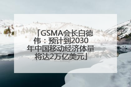 GSMA会长白德伟：预计到2030年中国移动经济体量将达2万亿美元